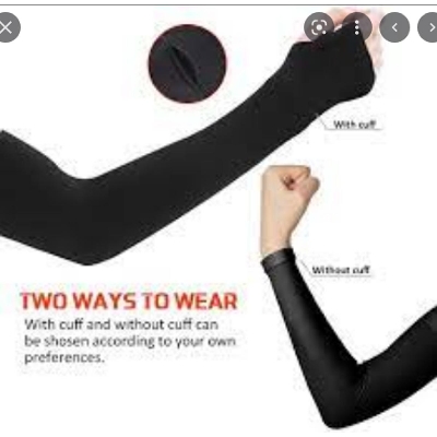 Picture of 1 Pair = 2 Pcs Lets Slim Long Arm UV Sun Protection Hand Sleeves for Men - Hand Sleeves for Women - Hand Sleeves for Ladies Motorcycle Cycle Bicycle