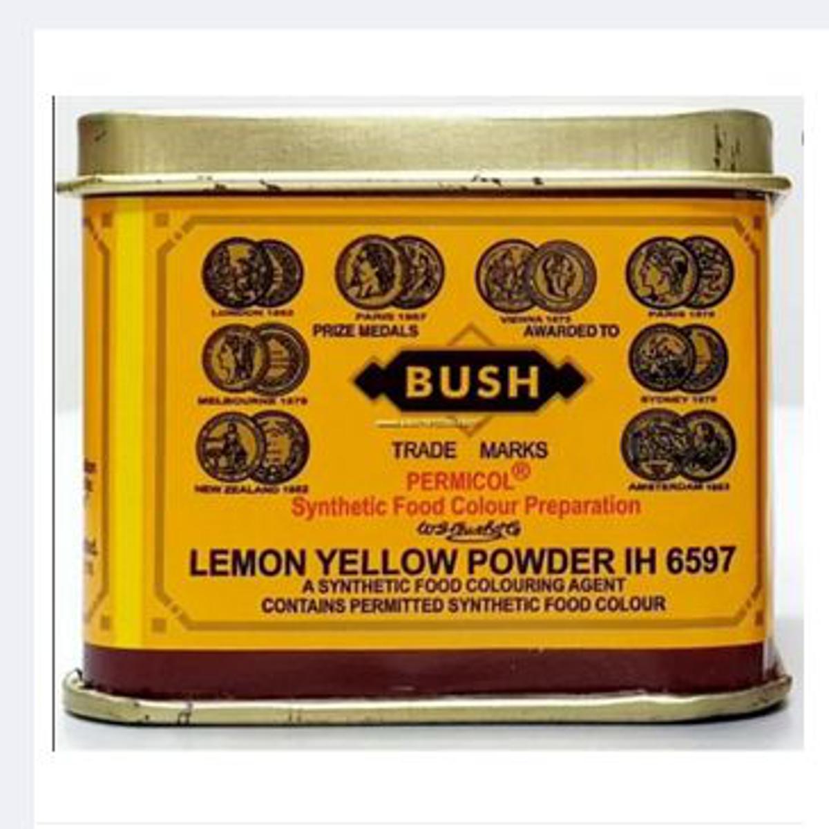 Picture of BUSH COLOUR LEMON YELLOW POWDER 100GM