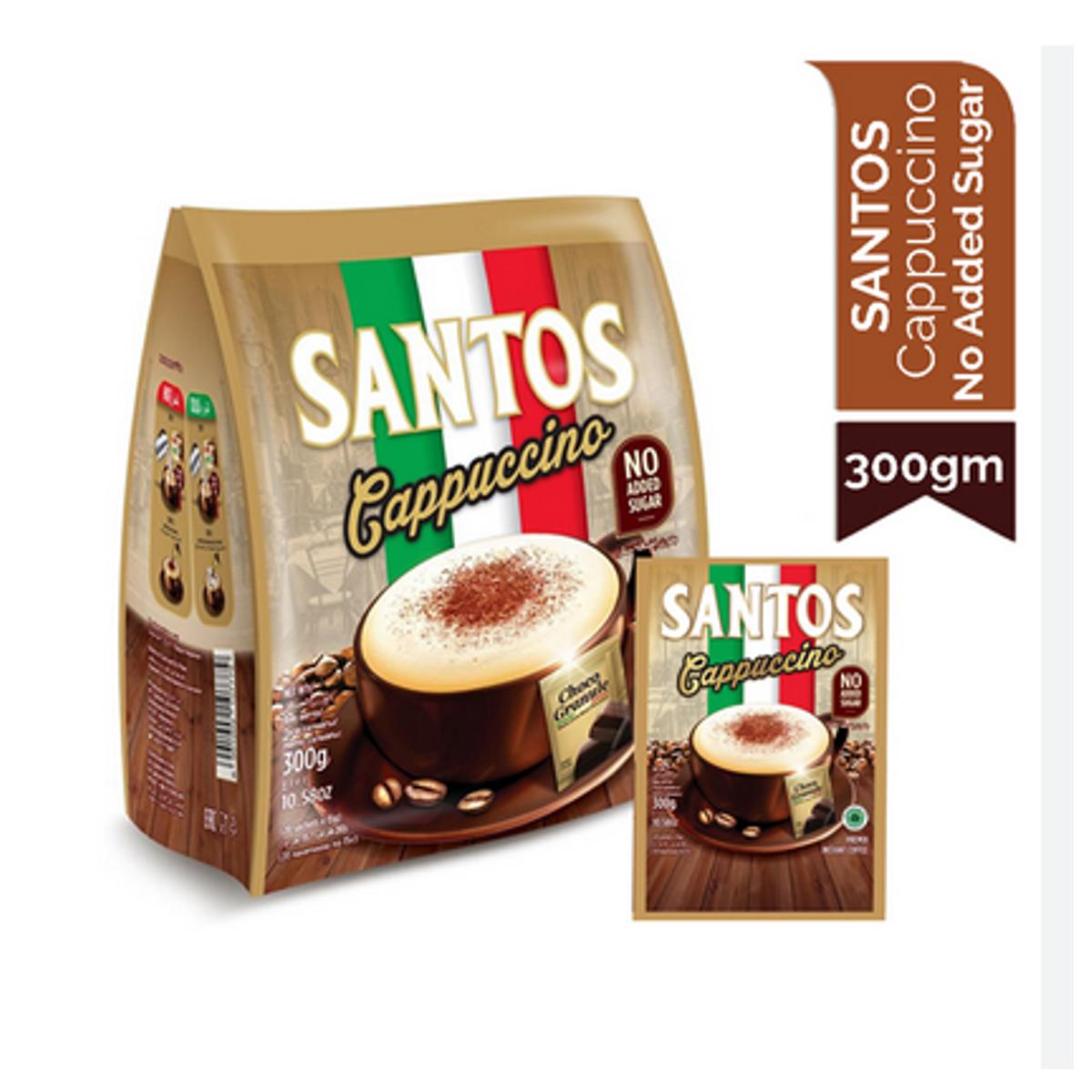 Picture of Santoss Cappuccino Premix Instant Coffee (No Added Sugar) 300g