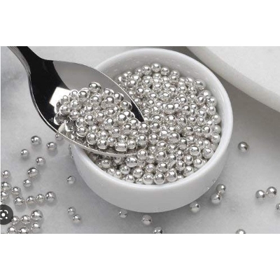 Picture of Silver Pearls - Sprinkle - Cake Decoration - Sugar Ball 50gm