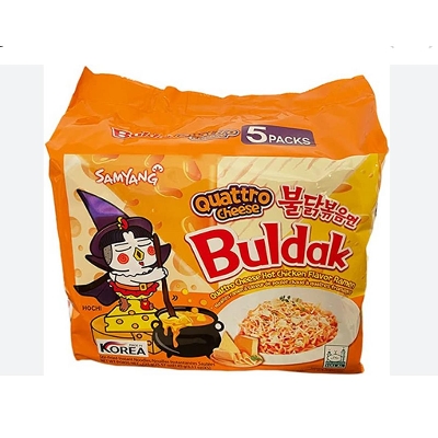 Picture of Buldak Quattro Cheese Hot Chicken Flavor Ramen Pack of 5 (145g x5)