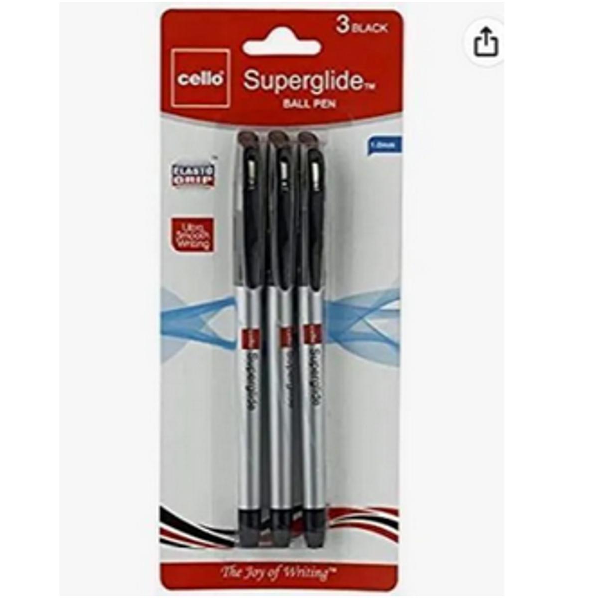Picture of Cello Superglide Pen Black 10 pcs
