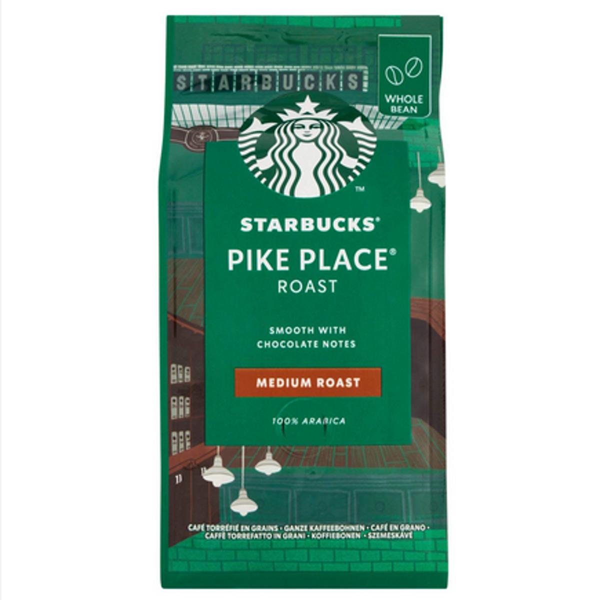 Picture of Starbucks Pike Place Roast Whole Bean Coffee, 200g