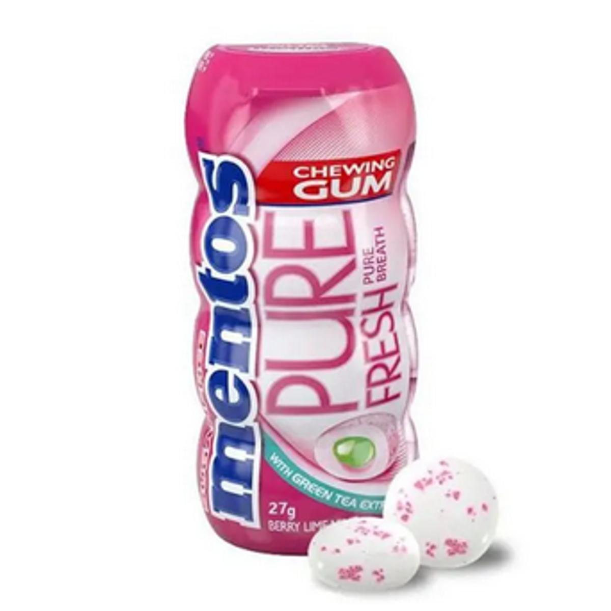 Picture of Mentos Pure Fresh Berry Lime Mint Pocket Bottle 29.7 Sugarr Freem