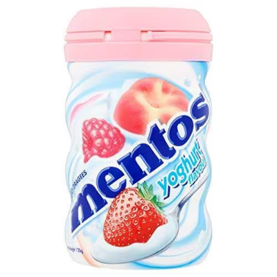 Picture of Mentos Yoghurt Fruit Flavour Chewy Dragees (Bottle) - 120 gm