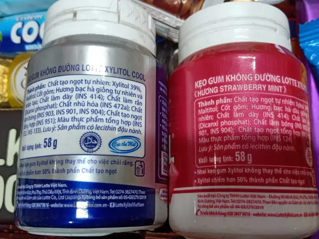 Picture of Pack Of 2 Lotte XYLITOL Sugar Free Chewing Gum 58g*2