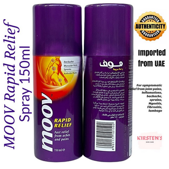 Picture of AUTHENTIC MOOV RAPID RELIEF SPRAY 150ml-imported