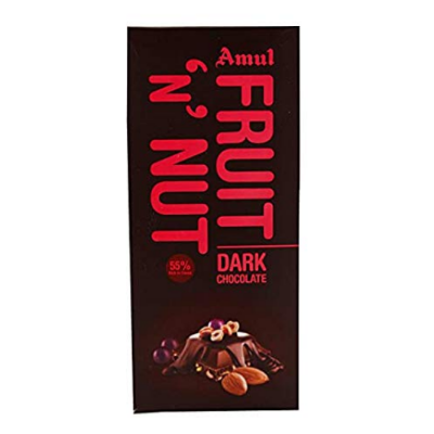 Picture of Amul Fruit N Nut Dark Chocolate, 125gm(Pack of 10pcs)