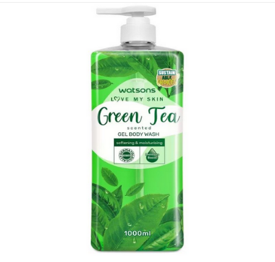 Picture of Love My Skin Green Tea Scented Gel Body Wash for Softening & Moisturising-1000ml