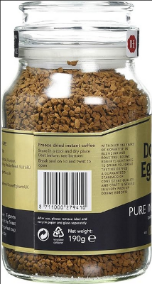 Picture of Douwe Egberts Pure Indulgence Dark Roast Instant Coffee 190g uk