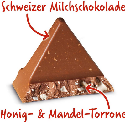 Picture of Toblerone Milk Chocolate Bar, With Honey and Almond Nougat, Established in Switzerland, 100g (Pack of 20) uk