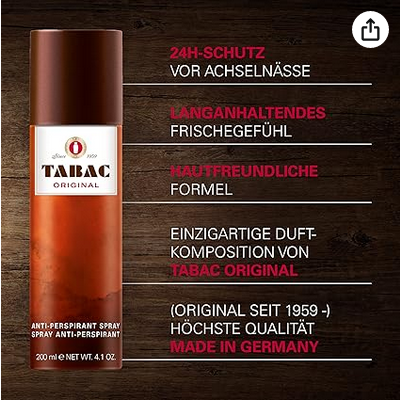 Picture of TABAC Deodorant Body Spray, 250ml