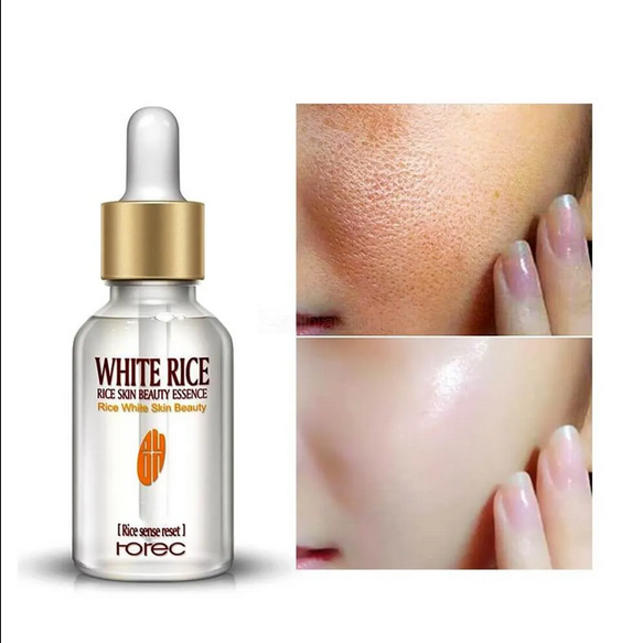 Picture of White Rice Serum Reduces Wrinkles and Lighten Dark Spots Pore Minimizer Anti- Aging Face Moisturizer Skin Lightening-15ml