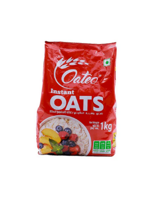 Picture of OATEO Instant Oats pouch, 1kg ( Sri Lanka)100% Wholegrain Oats: Naturally Gluten Free