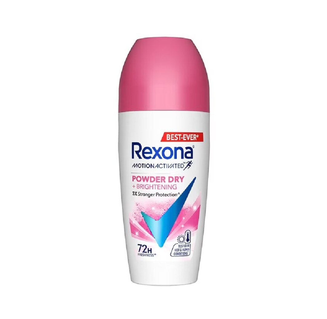 Picture of Rexona Men Motion Activated Powder Dry + Brightening 72h 3x Stronger Protection Roll-On-45ml