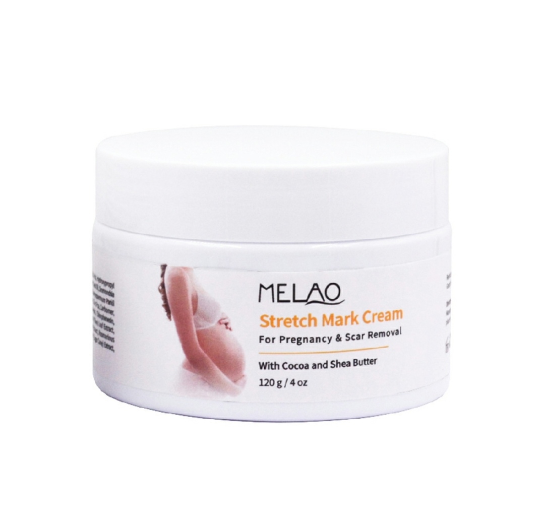 Picture of Melao Stretch Mark Cream for Pregnancy & Scar Removal with Cocoa & Shea Butter-120gm