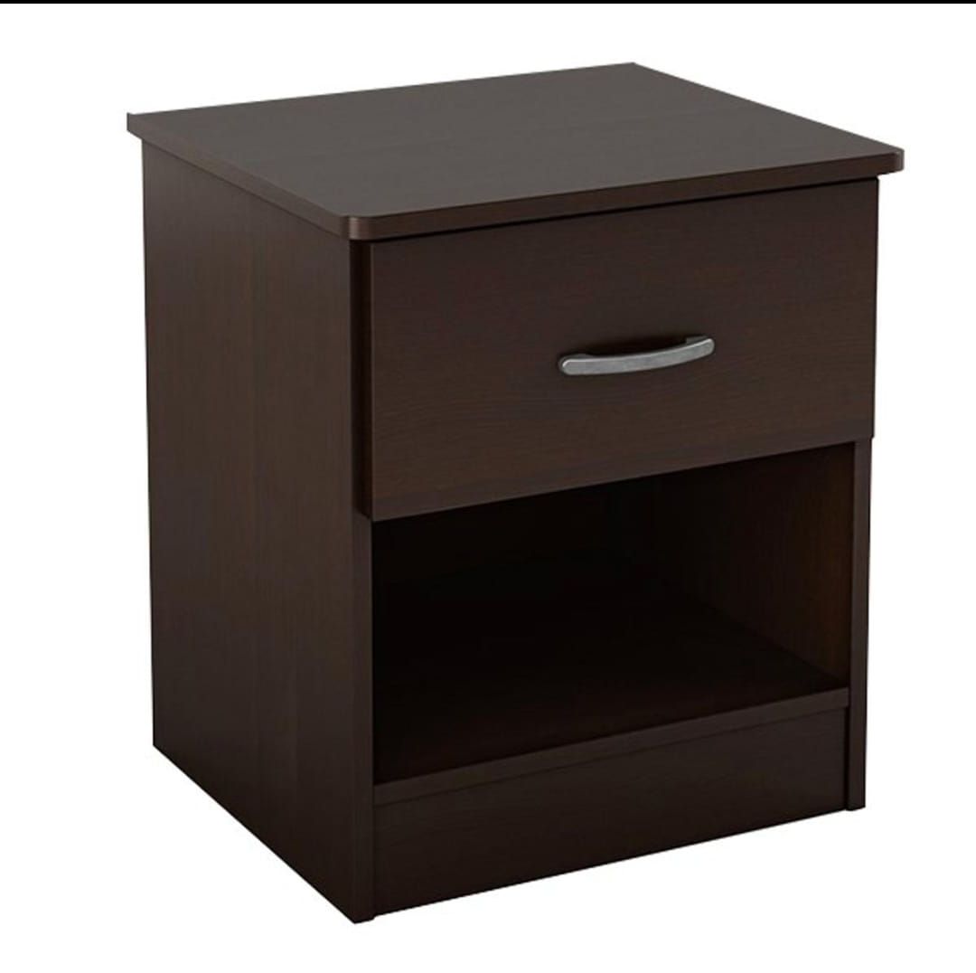 Picture of Meraj Furniture Bed Side Table 18H 14L 12W Inches HM18 With One Drawer (Brown)