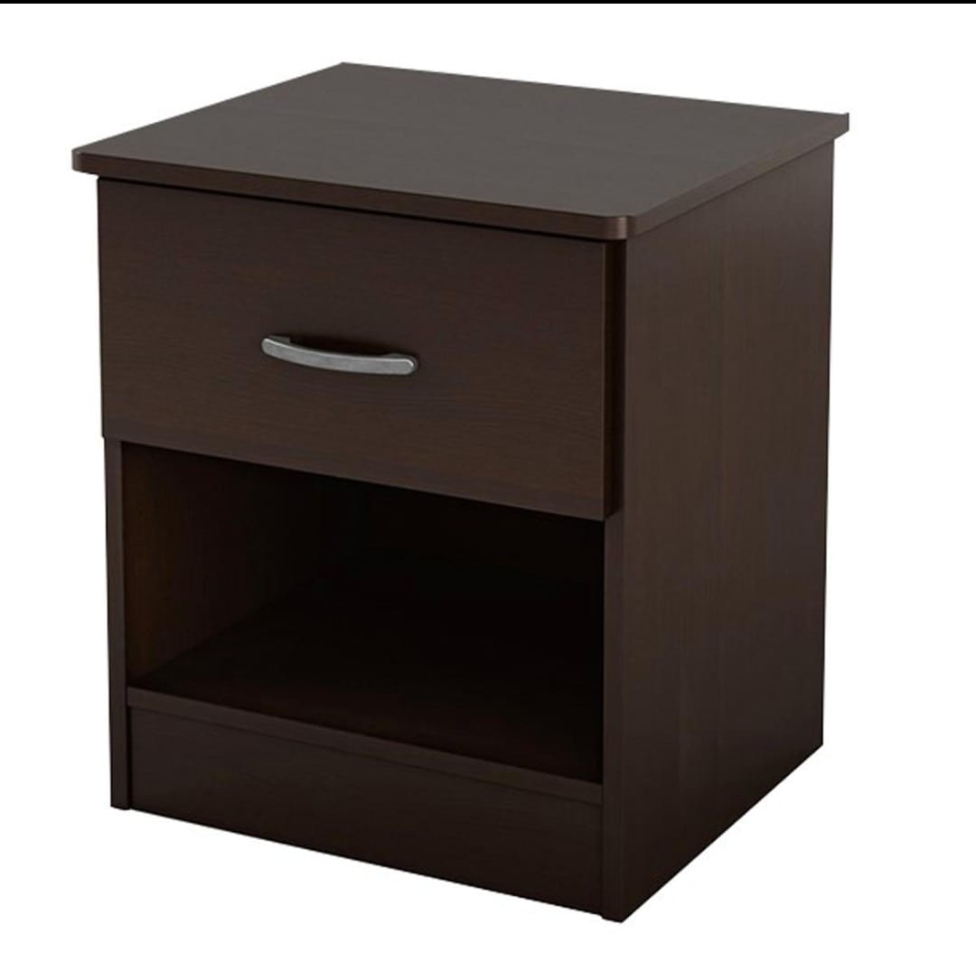 Picture of Meraj Furniture Bed Side Table 18H 14L 12W Inches HM18 With One Drawer (Brown)