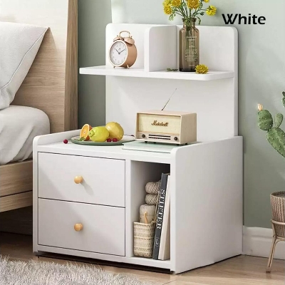 Picture of Meraj Furniture Bed Side Table 30H 20L 12W Inches HM33 With Two Drawer And File Cabinet