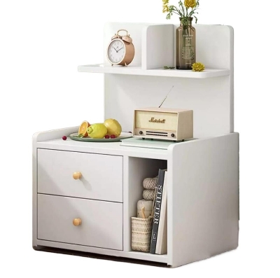 Picture of Meraj Furniture Bed Side Table 30H 20L 12W Inches HM33 With Two Drawer And File Cabinet