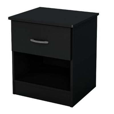 Picture of Meraj Furniture Bed Side Table 18H 14L 12W Inches HM17 With One Drawer (Black)