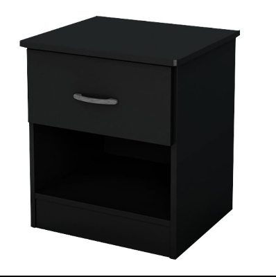 Picture of Meraj Furniture Bed Side Table 18H 14L 12W Inches HM17 With One Drawer (Black)