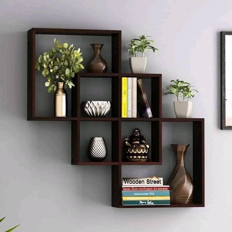 Picture of Meraj Furniture Rectangular shape wall Hanging bookshelf Rack - book shelf