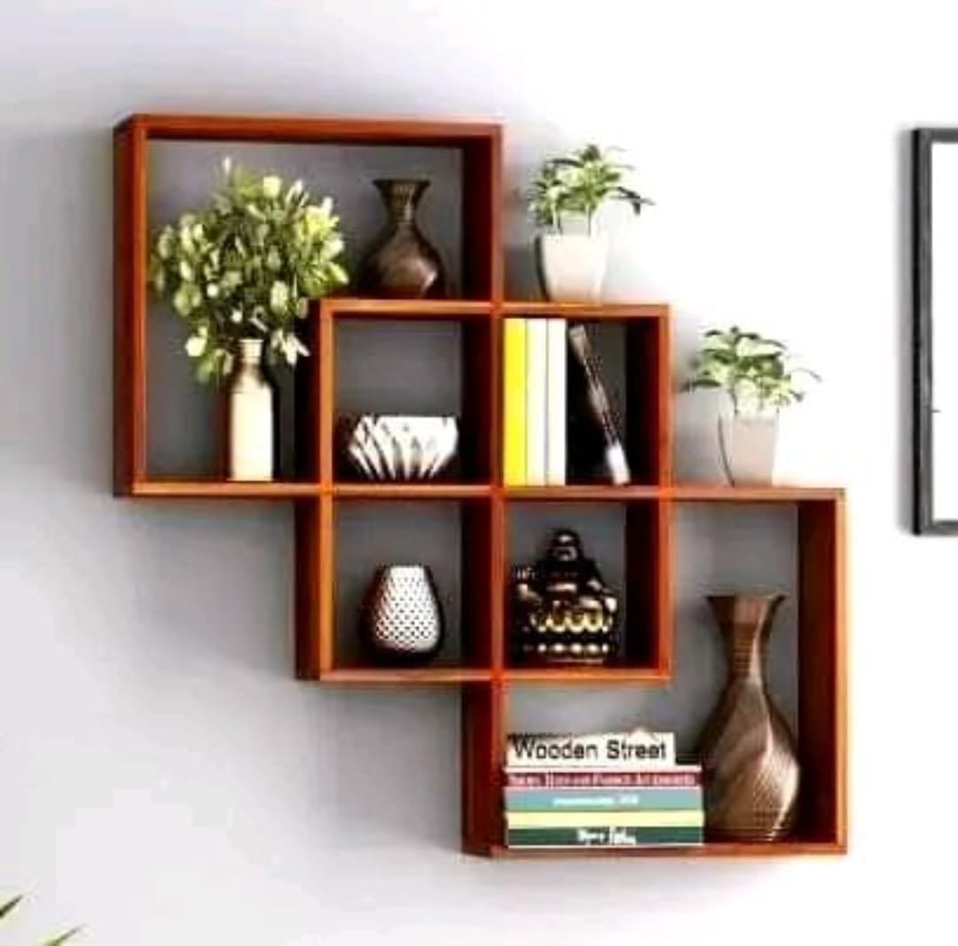 Picture of Meraj Furniture Rectangular shape wall Hanging bookshelf Rack - book shelf