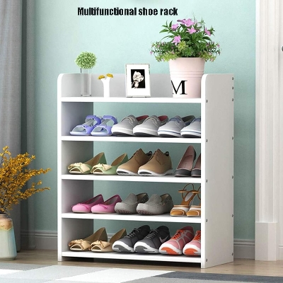 Picture of  Meraj Furniture  Shoe Rack Wooden Shoe Rack Laminate Vintage Texture Environmentally Friendly Particle Board Thickened Panel for Porch Balcony Living Room
