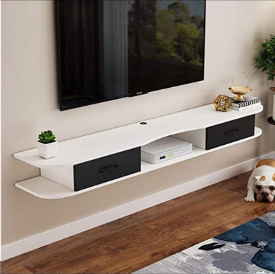 Picture of  Meraj Furniture  Wall Shelf Floating Shelf Wall-Mounted TV Cabinet TV Shelf Set top Box Router DVD Player Toy Photo Storage Shelf TV Background Wall Decoration Shelf