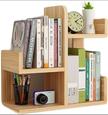 Picture of  Meraj Furniture  MCE Desktop Bookshelf,Retractable Simple Inventory, Office Supplies,Books,Ornaments Office Shelf for Home
