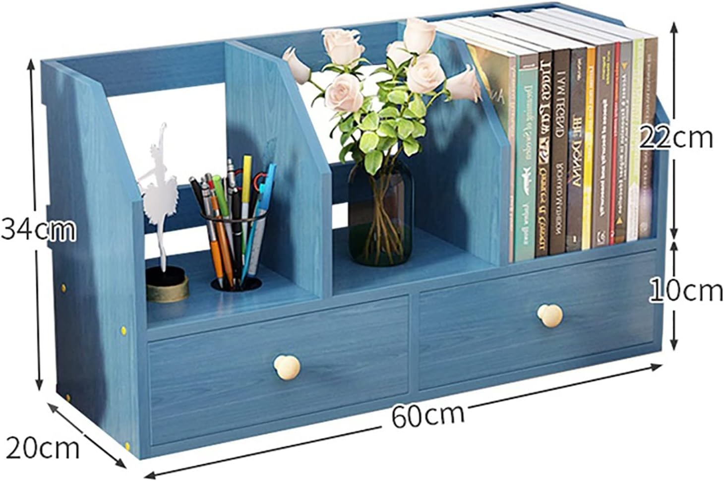 Picture of  Meraj Furniture  FANJIANI Bookshelf Wood Adjustable Countertop Desktop Bookcase Home Office Multipurpose Shelves Tabletop Display Storage Rack for Books