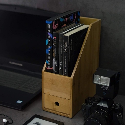 Picture of  Meraj Furniture  Desktop Shelf Solid Wood Student Desk Bookshelf Office Supplies Desktop Storage Box Living Room Bay Window Finishing Storage Box Cabinets, Racks & Shelves (Color : Brown, Size : 1325.830cm)