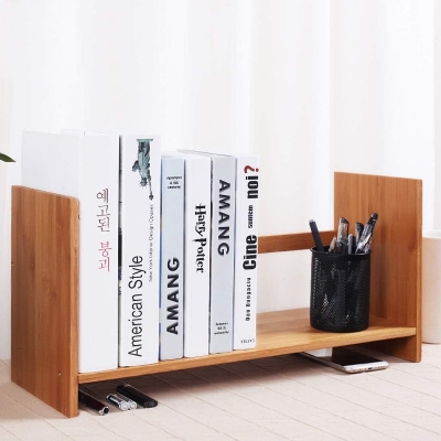 Picture of  Meraj Furniture  Bookcases Shelves Bookshelf Balcony Bay Window Bamboo Kitchen Rack Office Desktop Storage Rack Children's Desktop Small Bookshelf Cabinets (Color : Wood Color, Size : 50 * 18.5 * 20cm)