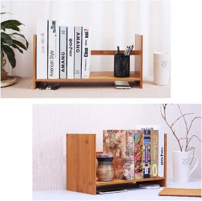 Picture of  Meraj Furniture  Bookcases Shelves Bookshelf Balcony Bay Window Bamboo Kitchen Rack Office Desktop Storage Rack Children's Desktop Small Bookshelf Cabinets (Color : Wood Color, Size : 50 * 18.5 * 20cm)