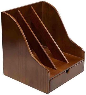 Picture of  Meraj Furniture  Standing Bookshelf Wooden Desk Storage Box Use Drawer and Bookshelf Suitable for Home Office Desktop Storage Box  Multi-Functional