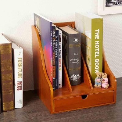 Picture of  Meraj Furniture  Standing Bookshelf Wooden Desk Storage Box Use Drawer and Bookshelf Suitable for Home Office Desktop Storage Box  Multi-Functional