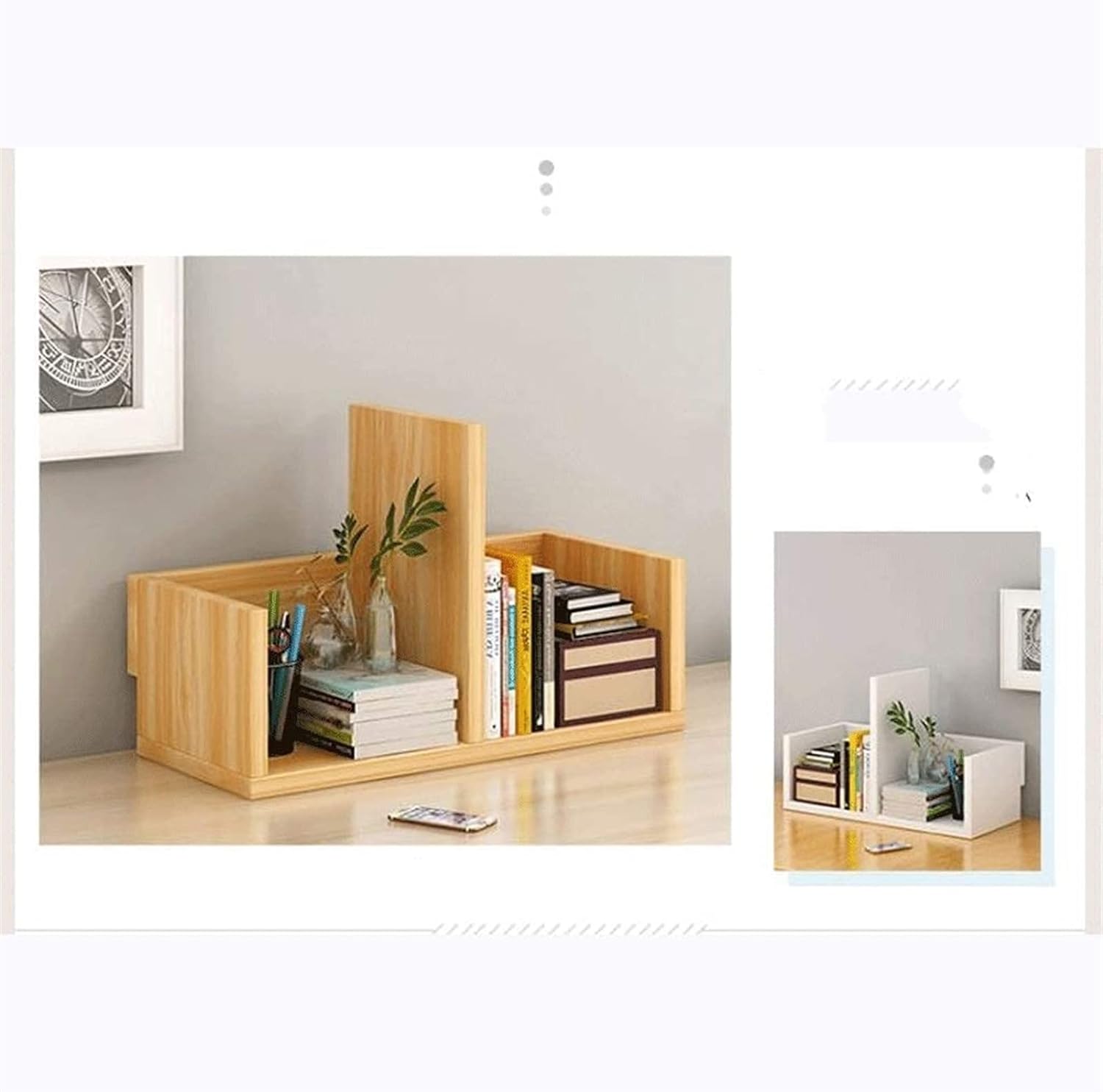 Picture of  Meraj Furniture  Book Rack Bookcase Desktop Bookshelf Multi- Layer Open Bookshelf, Desk Storage Organizer Display Shelf