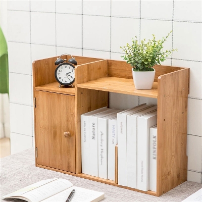Picture of  Meraj Furniture  HIHELO Book Case Creative Desktop Storage Small Bookshelf Flower Rack Shelving Simple Table Small Bookcase Multi-Layer with Drawers Bookshelves