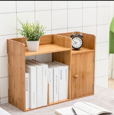 Picture of  Meraj Furniture  HIHELO Book Case Creative Desktop Storage Small Bookshelf Flower Rack Shelving Simple Table Small Bookcase Multi-Layer with Drawers Bookshelves