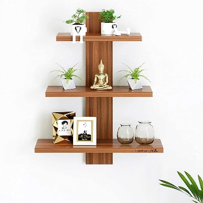 Picture of  Meraj Furniture  3Tiers Wall Shelves For Home Decor Items Rack / Floating Display Shelves For Living Room, Bedroom, Kitchen Corner, Office, Programmable -
