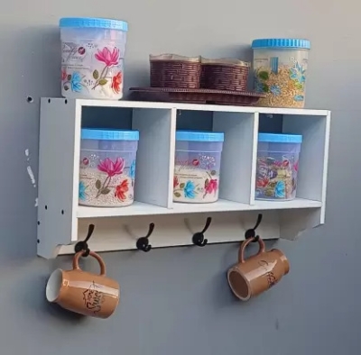 Picture of  Meraj Furniture  Kitchen  Organizer/ Kitchen Storage Shelf/Wall Decor Items for Kitchen Room/Display Wall Shelf for Home/Kitchen Wall Decoration/Decor Items/House Decoration