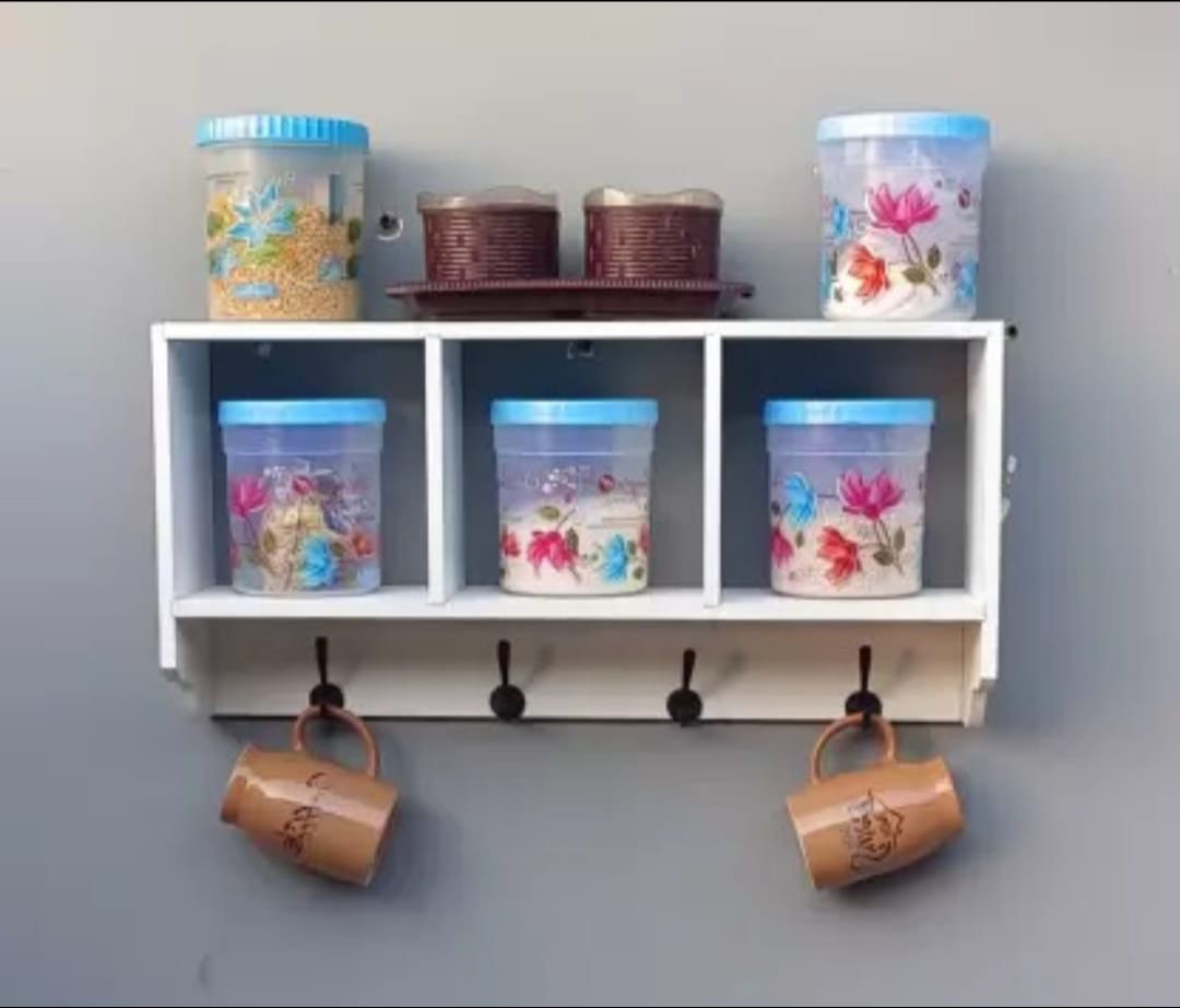 Picture of  Meraj Furniture  Kitchen  Organizer/ Kitchen Storage Shelf/Wall Decor Items for Kitchen Room/Display Wall Shelf for Home/Kitchen Wall Decoration/Decor Items/House Decoration