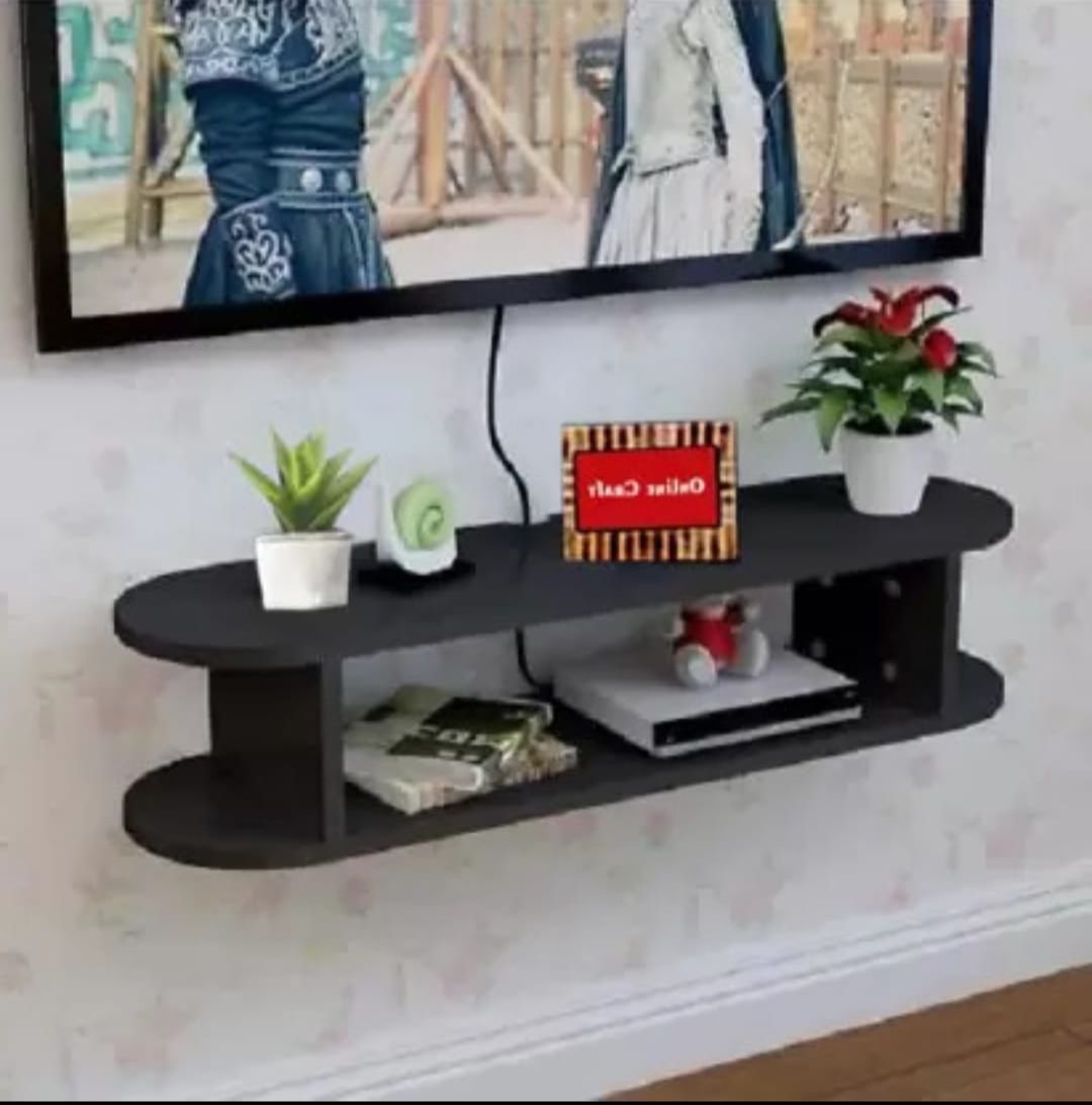 Picture of  Meraj Furniture  Tv  Stand set top box stand Wall Shelf  Router Stand  Wall storage Shelf (Number of Shelves - 2, Black)