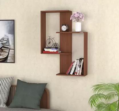 Picture of  Meraj Furniture Alina Particle Board Wall Shelf, Display shelf, Book shelf  (Number of Shelves - 4)