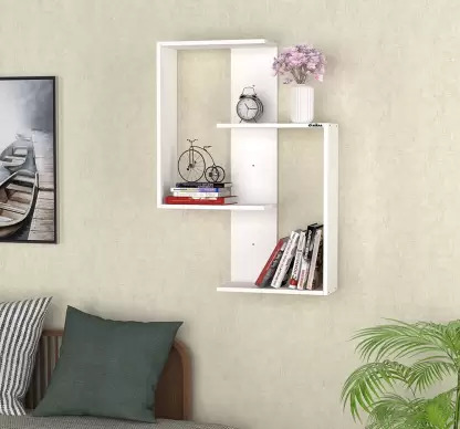 Picture of  Meraj Furniture Alina Particle Board Wall Shelf, Display shelf, Book shelf  (Number of Shelves - 4)