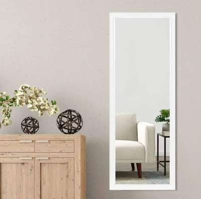 Picture of  Meraj Furniture  48"x18" Natural Full Length Mirror Floor Mirror Wall Mounted Mirror Hanging Horizontally Vertically Modern Bedroom Mirror Dressing Mirror