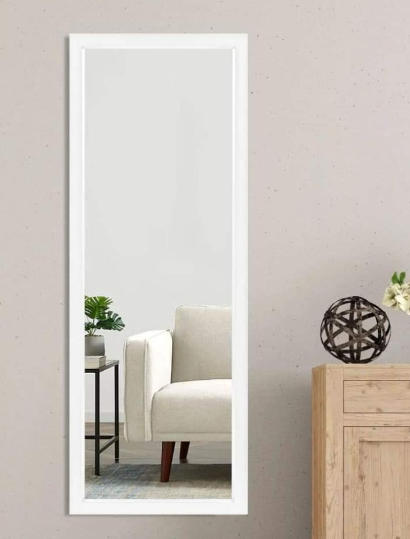 Picture of  Meraj Furniture  48"x18" Natural Full Length Mirror Floor Mirror Wall Mounted Mirror Hanging Horizontally Vertically Modern Bedroom Mirror Dressing Mirror