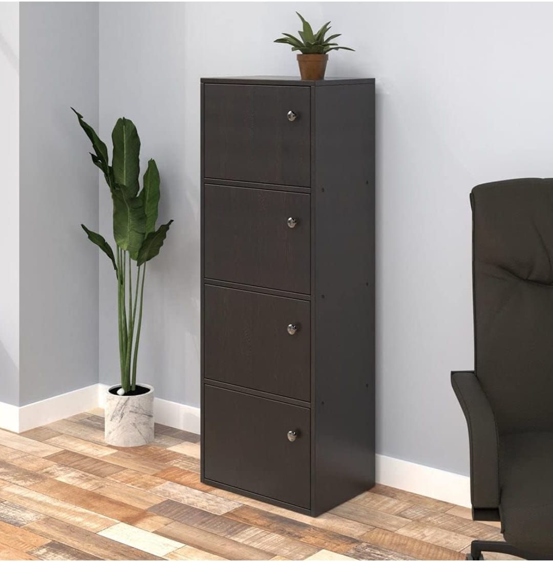 Picture of  Meraj Furniture Engineered Wood 4 Shelf Book Case | Book Cabinet with 4 Level Storage | Bookrack