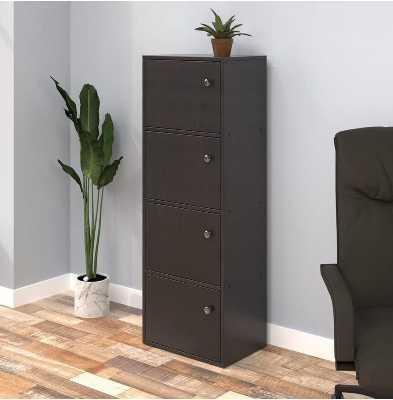 Picture of  Meraj Furniture Engineered Wood 4 Shelf Book Case | Book Cabinet with 4 Level Storage | Bookrack